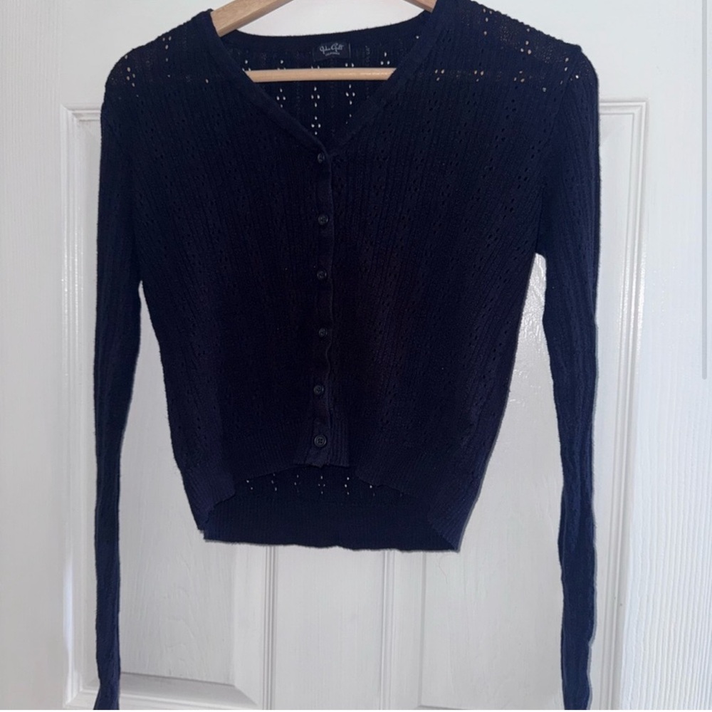 Brandy Melville Blue Navy Cardigan Sweater
